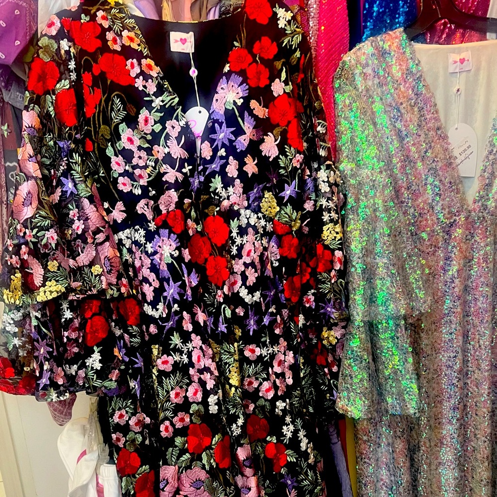 Buddy Love Embroidered Floral Dress Size Large
